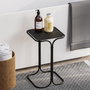 Hanah Home SHB-001 Mesa de Centro de Metal 100%, Negra, 30x52x30 cm